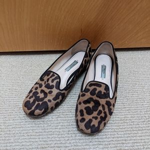 SOLD Prada Cava St Leopard Print Calf Hair Flats Size 37.5